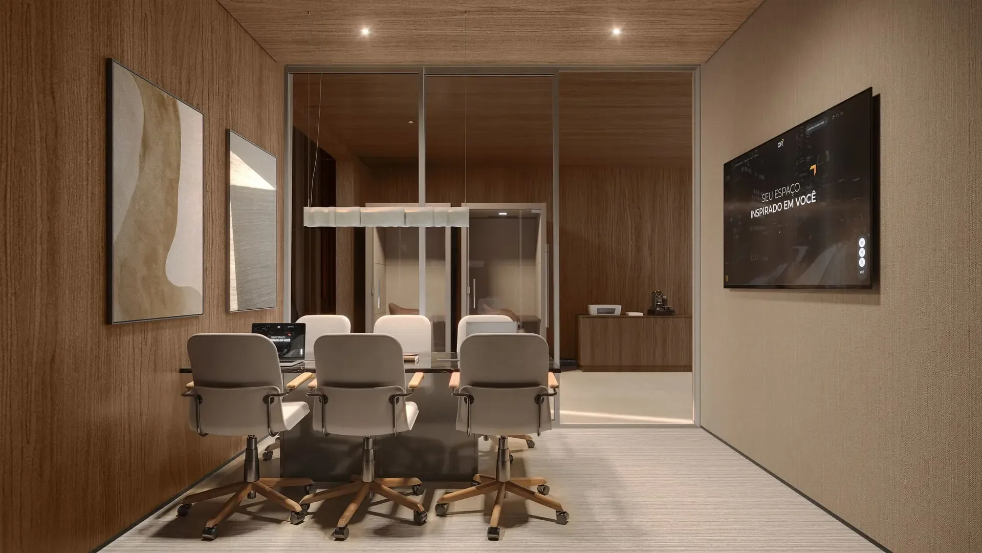 Virtuo Itaim, work hub com sala de reunião, curadoria iApartamentos, Itaim Bibi